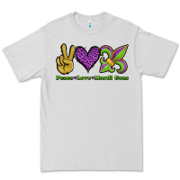 Dove Grey peace love mardi gras Premium Tee - Jasminsmagicworld