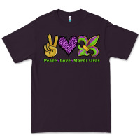 Plum peace love mardi gras Premium Tee - Jasminsmagicworld