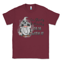 Burgundy im shorty mouthy deal with it gnome Classic Tee - MaliasSmallBusiness