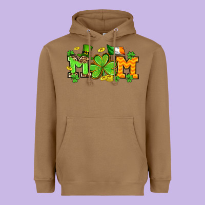 St. Patrick's Day Mom Heavyweight Hoodie Designed By Oliviacreatesart