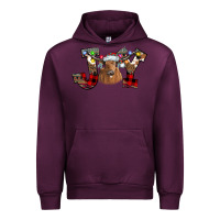 Mauve Wine Joy Longhorn Urban Hoodie - CowhideDigitalArt
