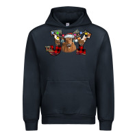 Navy Joy Longhorn Urban Hoodie - CowhideDigitalArt