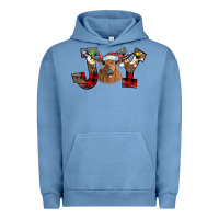 Pigment Pebble Blue Joy Longhorn Urban Hoodie - CowhideDigitalArt