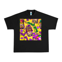 Black Mardi gras gnomies seamless pattern Urban Heavy Tee - BundleAndBundleShop