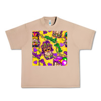 Burro Mardi gras gnomies seamless pattern Urban Heavy Tee - BundleAndBundleShop