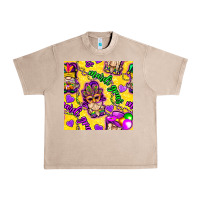 French Oak Mardi gras gnomies seamless pattern Urban Heavy Tee - BundleAndBundleShop