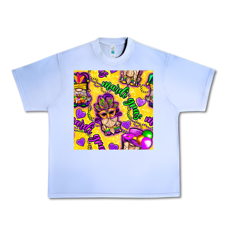 Mardi Gras Gnomies Seamless Pattern Urban Heavy Tee by BundleAndBundleShop | Teevron