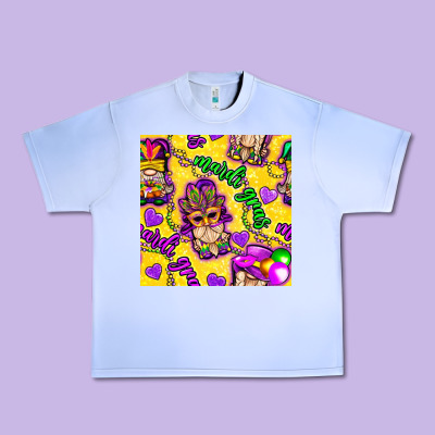 Mardi Gras Gnomies Seamless Pattern Urban Heavy Tee Designed By Bundleandbundleshop