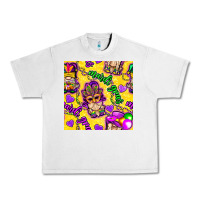 Lunar Rock Mardi gras gnomies seamless pattern Urban Heavy Tee - BundleAndBundleShop