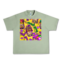 Oil Green Mardi gras gnomies seamless pattern Urban Heavy Tee - BundleAndBundleShop