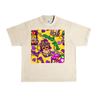 Sandshell Mardi gras gnomies seamless pattern Urban Heavy Tee - BundleAndBundleShop