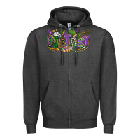 Charcoal Heather dietary mardi gras Zipper Hoodie - CowGirlArtShop