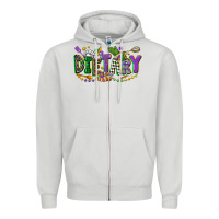 Dove Grey dietary mardi gras Zipper Hoodie - CowGirlArtShop