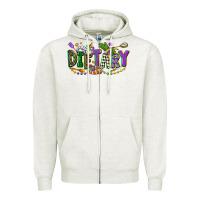 Oatmeal Heather dietary mardi gras Zipper Hoodie - CowGirlArtShop