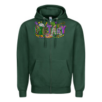 Sports Green dietary mardi gras Zipper Hoodie - CowGirlArtShop