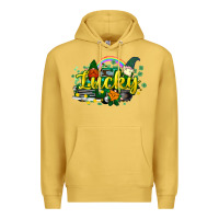 Antique Gold lucky gnomes truck St. Patrick's Premium Hoodie - HowdyJamesFarm