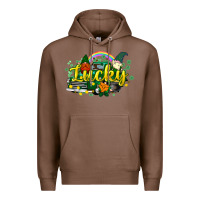 Chestnut lucky gnomes truck St. Patrick's Premium Hoodie - HowdyJamesFarm