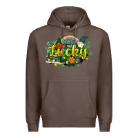 Coffee lucky gnomes truck St. Patrick's Premium Hoodie - HowdyJamesFarm