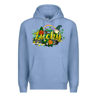 Colony Blue lucky gnomes truck St. Patrick's Premium Hoodie - HowdyJamesFarm