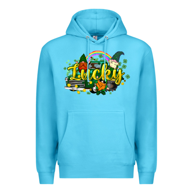 Lucky Gnomes Truck St. Patrick's Premium Hoodie by HowdyJamesFarm | Teevron