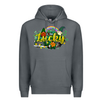 Rock lucky gnomes truck St. Patrick's Premium Hoodie - HowdyJamesFarm