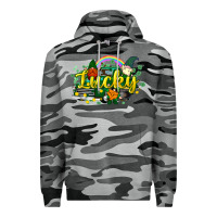 Slate Camo lucky gnomes truck St. Patrick's Premium Hoodie - HowdyJamesFarm