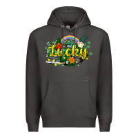 Smoke lucky gnomes truck St. Patrick's Premium Hoodie - HowdyJamesFarm