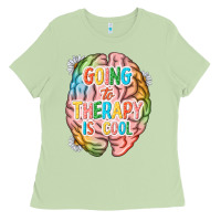 Matcha going to therapy is cool Ladies Tee - NancyCooperArtShop