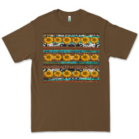 Cacao sunflowers leopard cowhide turquoise Premium Tee - BarkalooDesign