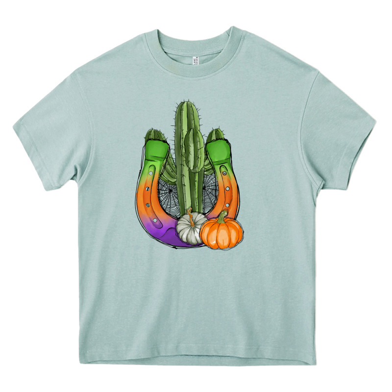 Horseshoe Halloween Cactus Heavy Core Tee by AdoDesignShop | Teevron