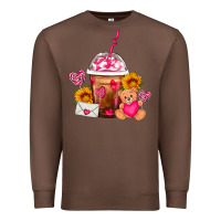 Chestnut Valentines Day Frappe Coffee Premium Sweatshirt - FaDigitalArtStudio