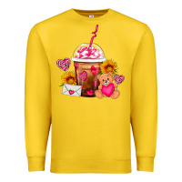 Lemon Valentines Day Frappe Coffee Premium Sweatshirt - FaDigitalArtStudio