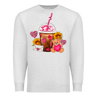 Oatmeal Heather Valentines Day Frappe Coffee Premium Sweatshirt - FaDigitalArtStudio
