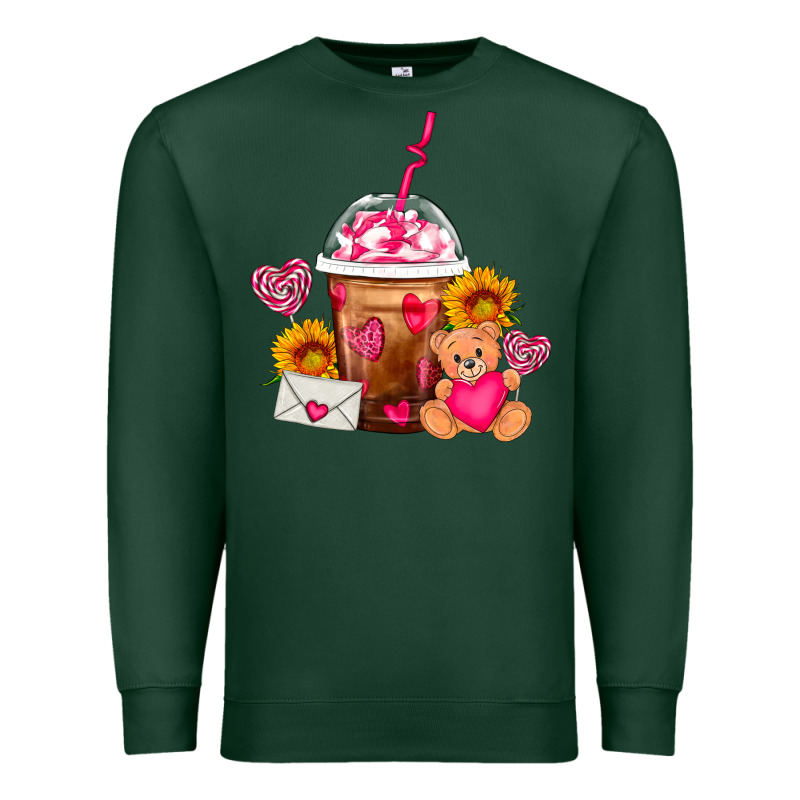 Valentines Day Frappe Coffee Premium Sweatshirt by FaDigitalArtStudio | Teevron