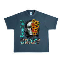 Midnight Navy beautiful crazy skull Urban Heavy Tee - JahusDesignShop