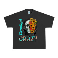 Pigment Black beautiful crazy skull Urban Heavy Tee - JahusDesignShop
