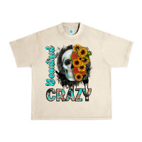 Beautiful Crazy Skull Urban Heavy Tee | Teevron