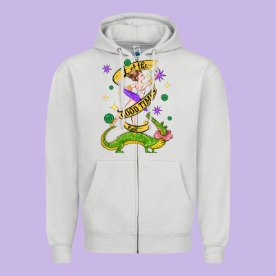 Let The Good Times Roll (2) Zipper Hoodie Designed By Cowgirlartshop