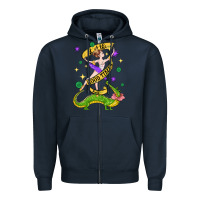 Navy let the good times roll (2) Zipper Hoodie - CowGirlArtShop