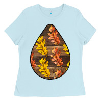 Baby Blue Fall Teardrop Ladies Tee - LillyAllenDesigns