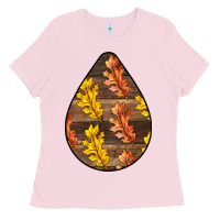 Bubblegum Pink Fall Teardrop Ladies Tee - LillyAllenDesigns