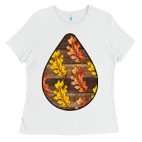 White Fall Teardrop Ladies Tee - LillyAllenDesigns