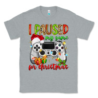 Heather Grey i paused my game for christmas Classic Tee - MaliasSmallBusiness