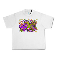 Lunar Rock Mardi Gras Hearts Urban Heavy Tee - BundleAndBundleShop