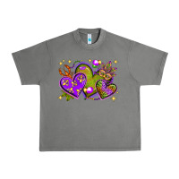 Tornado Mardi Gras Hearts Urban Heavy Tee - BundleAndBundleShop