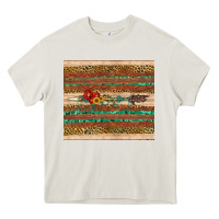Cream arrow wooden sunflower Heavy Core Tee - Artiststas