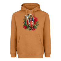 Meerkat Our Lady Of Guadalupe Mexican Flag Cactus Roses Heavyweight Hoodie - FaDigitalArtStudio