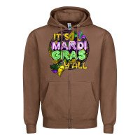 Chestnut its mardi gras yall Zipper Hoodie - CowGirlArtShop