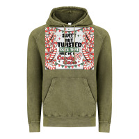 Vintage Olive sweet but twisted does that make me a candy cane Vintage Hoodie - MaliasSmallBusiness