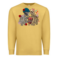 Antique Gold Skeleton couple Valentine's Day Premium Sweatshirt - FaDigitalArtStudio